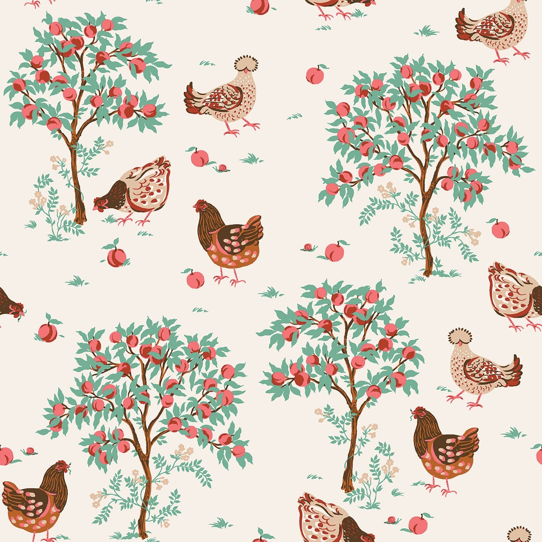 Hen House Linen Peel And Stick Wallpaper