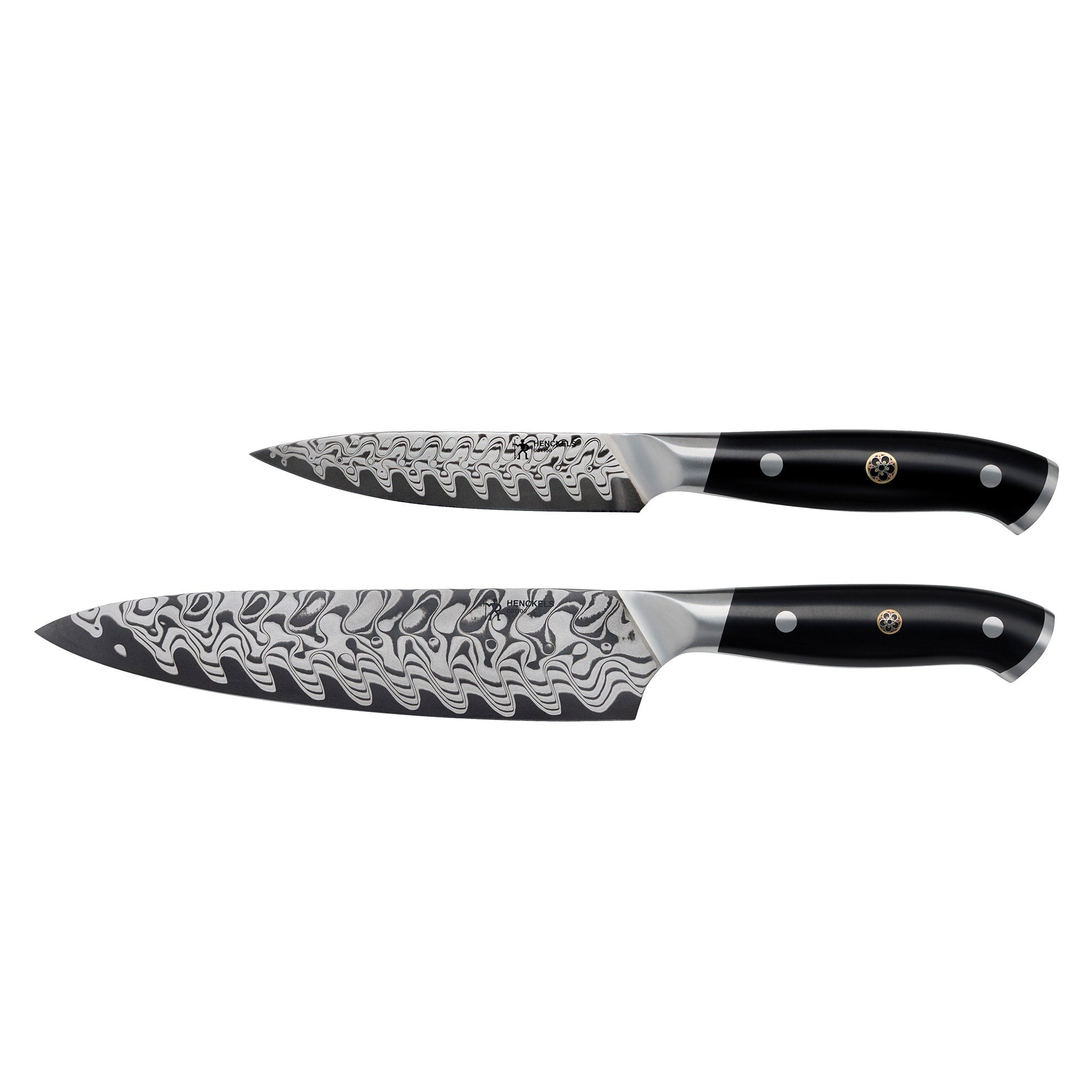 Henckels Compass Damascus 2 Pc Chefs Knife Set