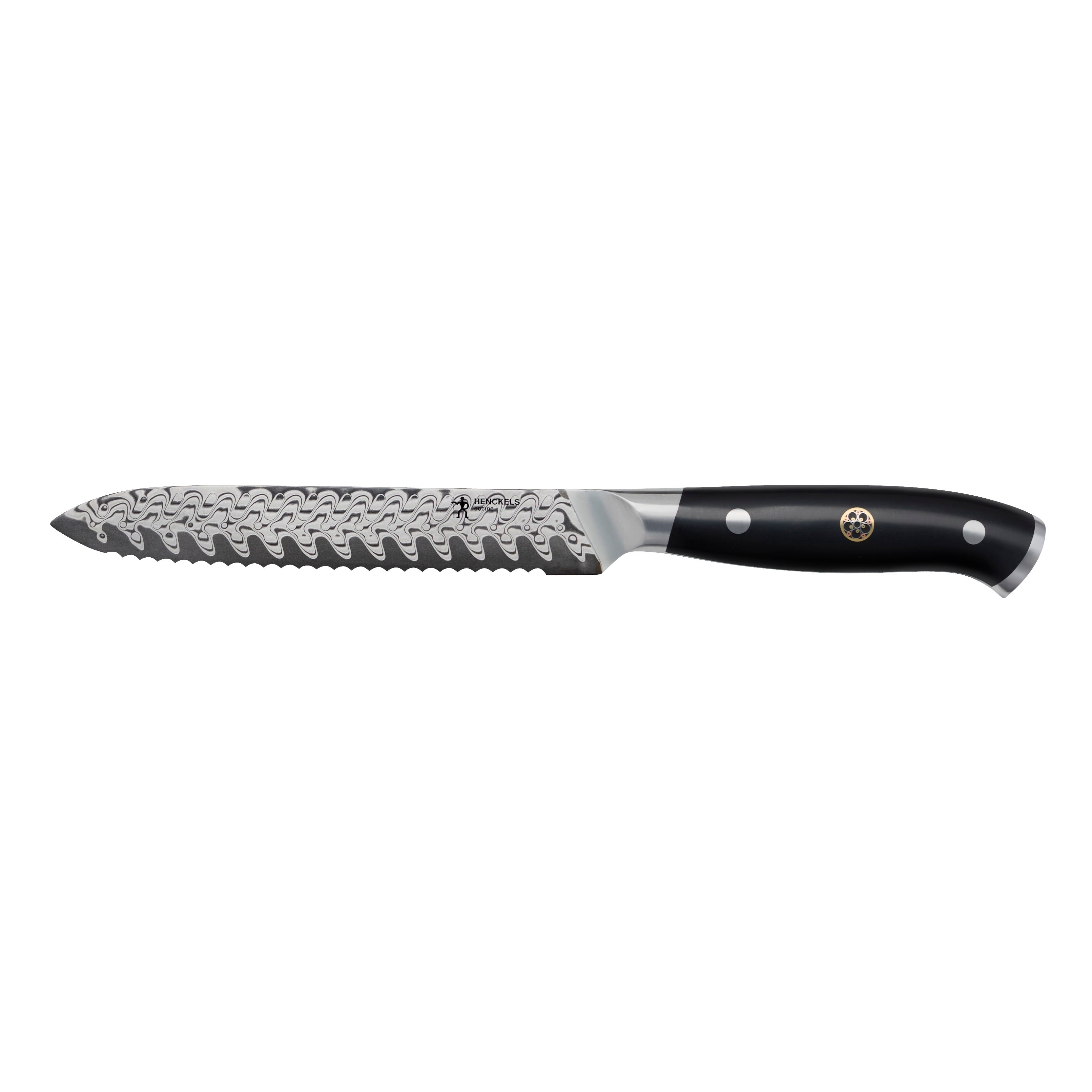 Henckels Compass Damascus 5 Inch Serrated Utility Knife