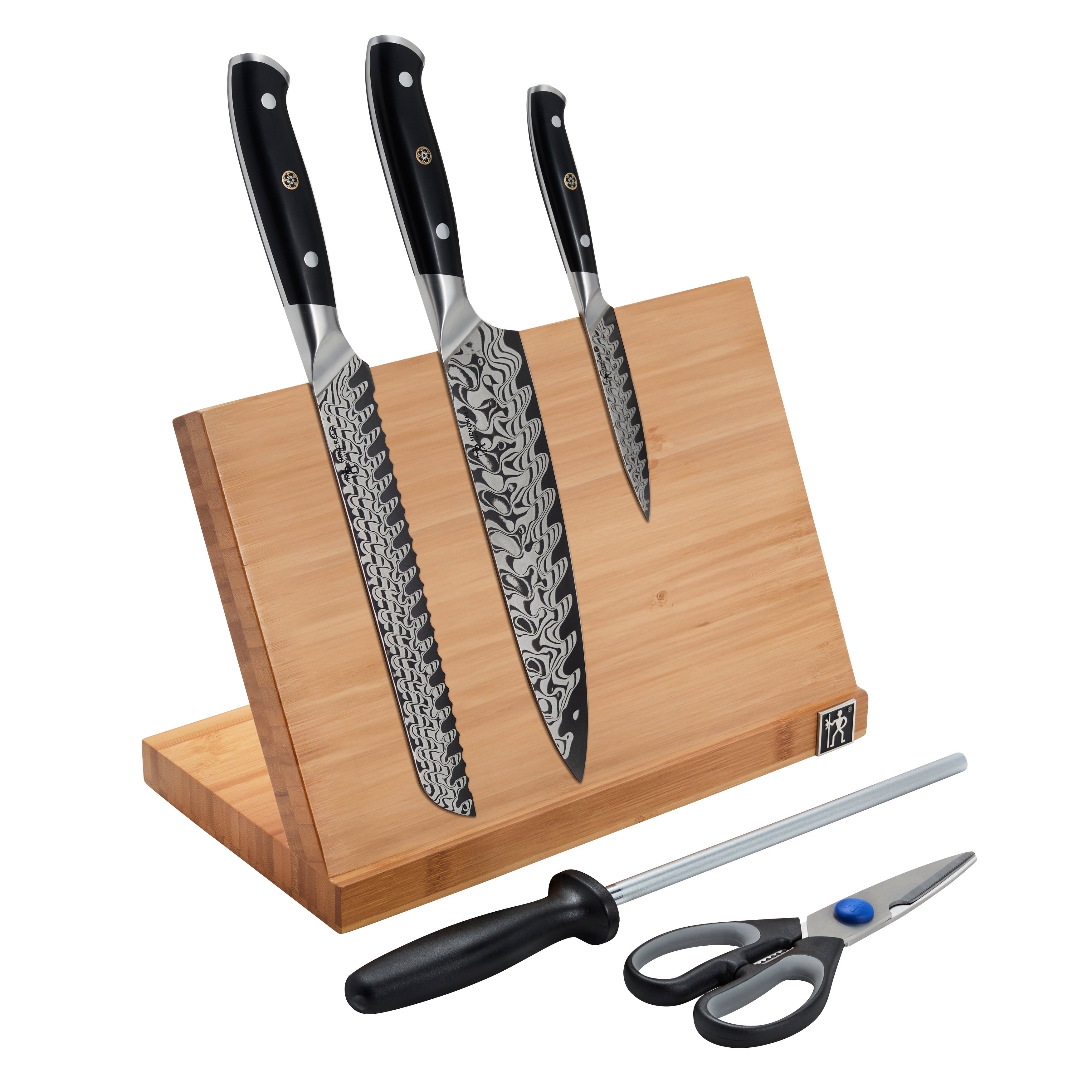 Henckels Compass Damascus 6 Pc Magnetic Easel Knife Set
