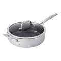 Henckels Paradigm Ceramic 4 Qt Stainless Steel Saute Pan With Lid And Handle Helper