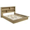 Hendricks Bookcase Headboard Platform Bed Light Oak