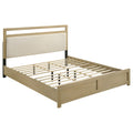 Hendricks Panel Headboard Platform Bed Light Oak