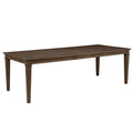 Henry Dining Table 78 96 Inch Extendable Leaf Vintage Mocha Brown