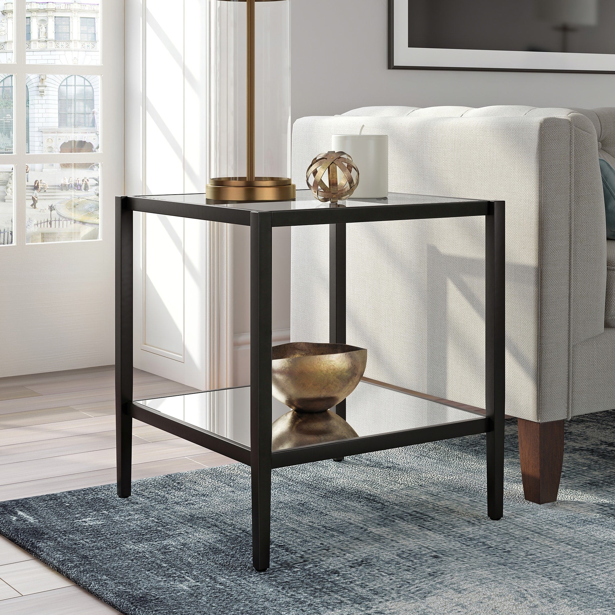 Hera Side Table Blackened Bronze Finish