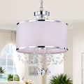 Hera Shaded Crystal Detailed 4 Light Chandelier