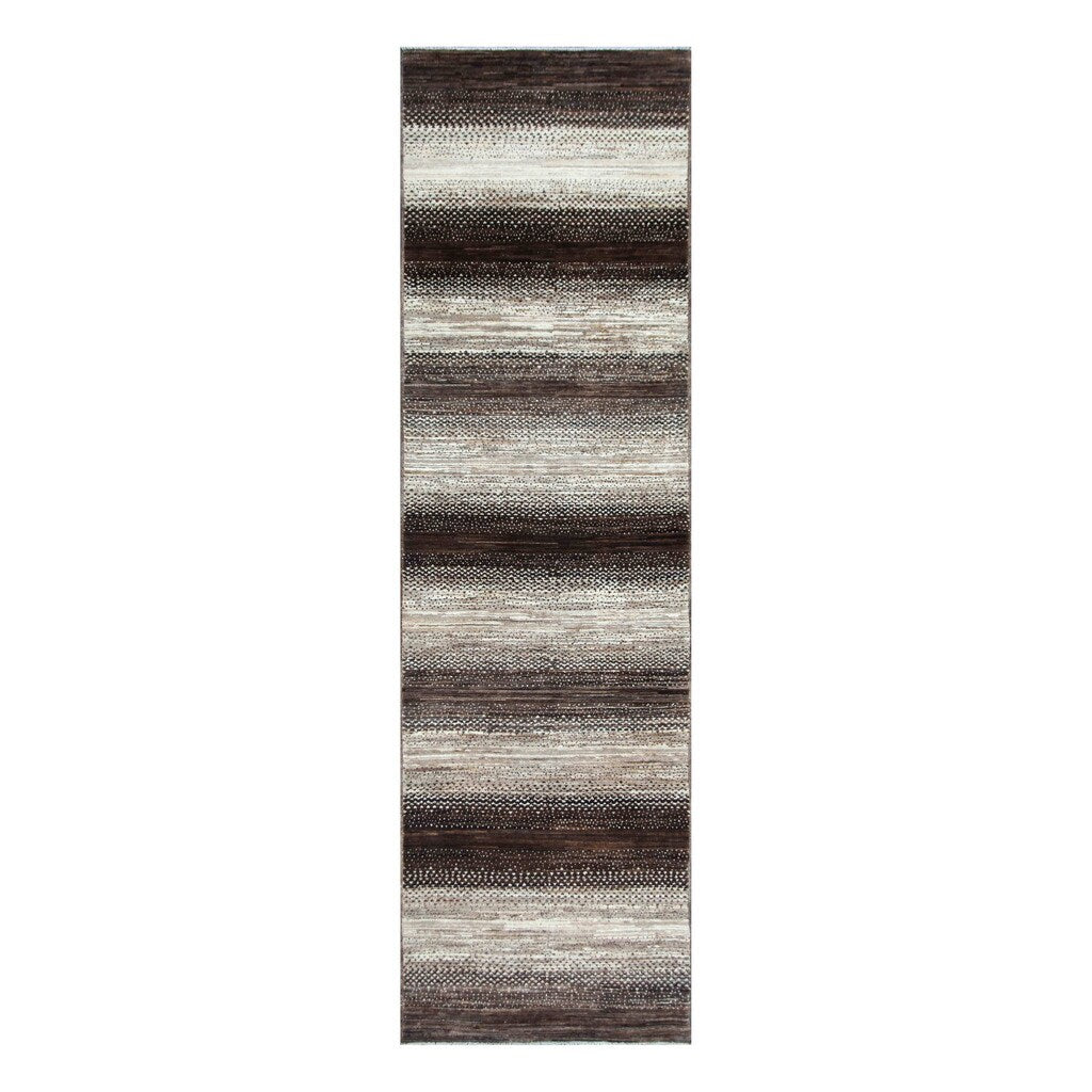 Handmade Herat Oriental Afghan Tribal Vegetable Dye Gabbeh Wool Runner Afghanistan 29 X 9