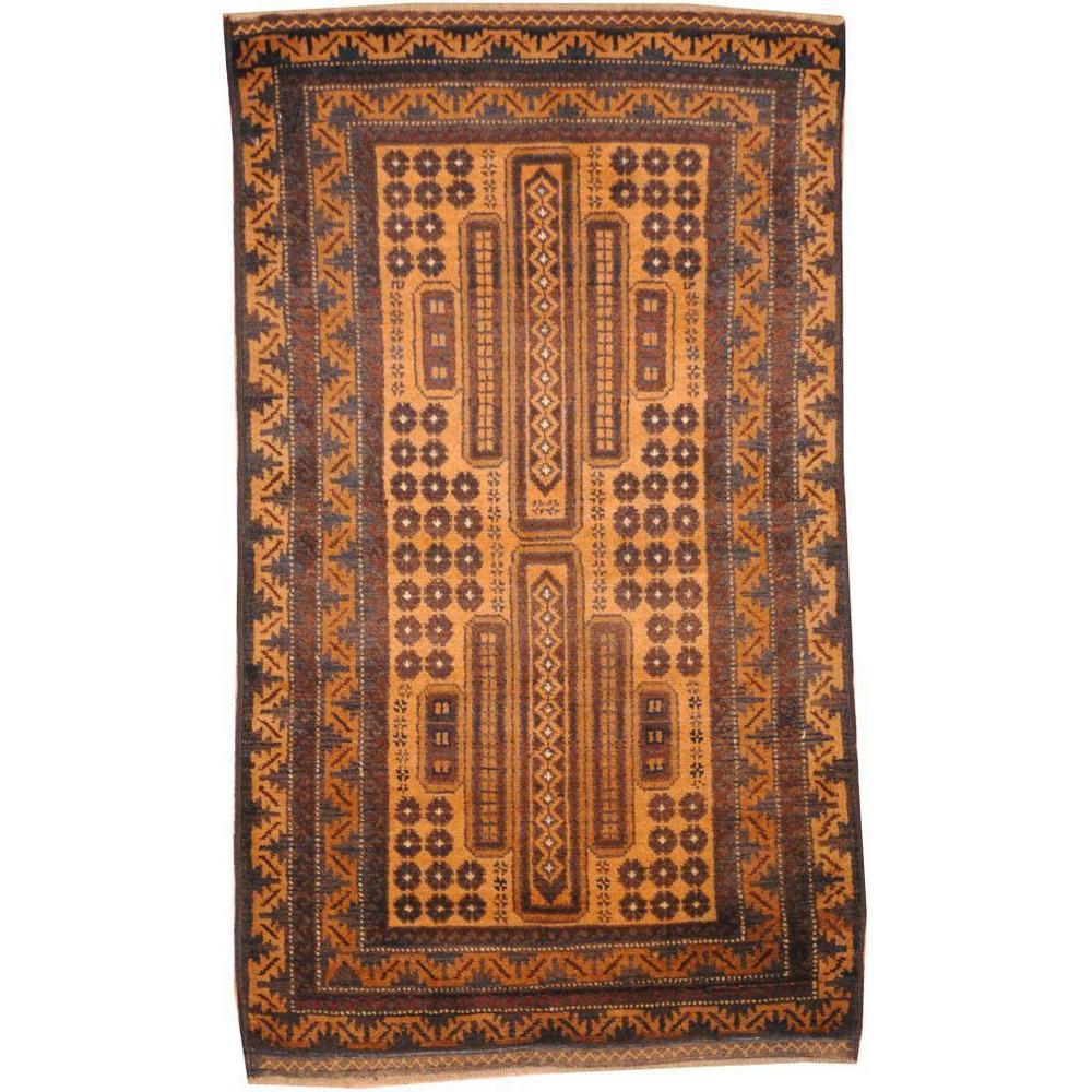 Handmade Herat Oriental Afghan Tribal Balouchi Wool Rug Afghanistan 29 X 47