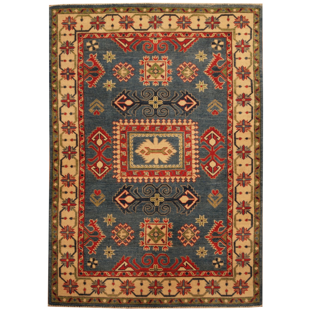 Handmade Herat Oriental Afghan Tribal Kazak Wool Rug Afghanistan 43 X 6
