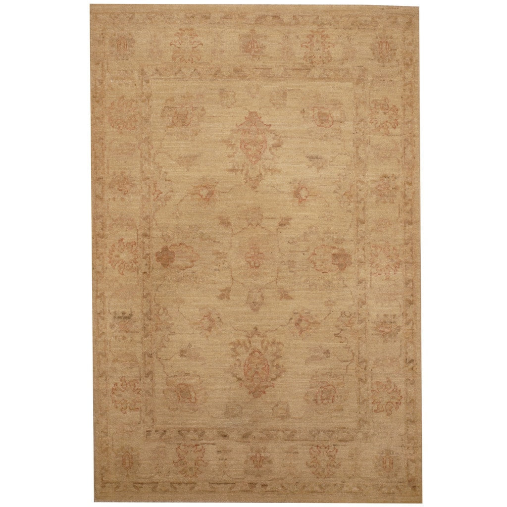 Handmade Herat Oriental Afghan Tribal Vegetable Dye Oushak Wool Rug Afghanistan 29 X 41