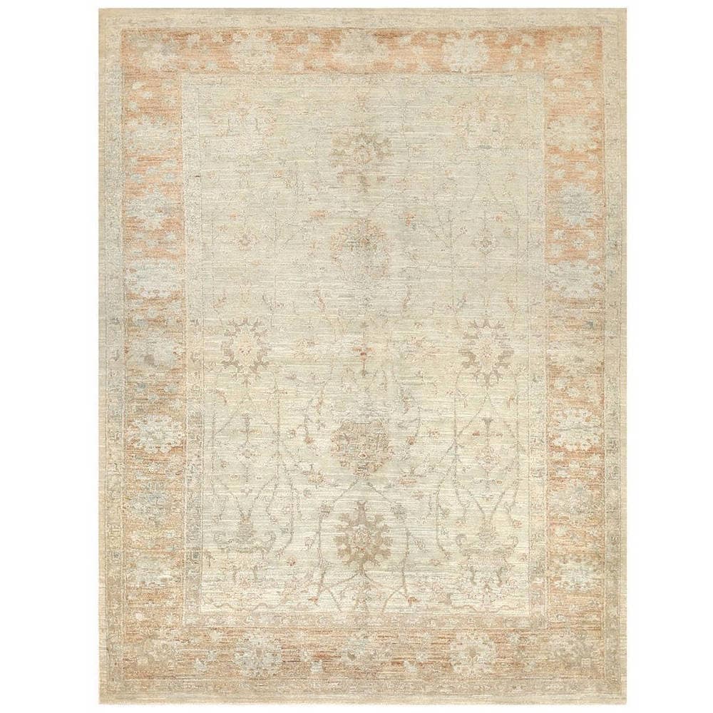 Handmade Herat Oriental Afghan Vegetable Dye Oushak Wool Rug Afghanistan 55 X 71