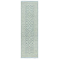 Handmade Herat Oriental Afghan Vegetable Dye White Wash Oushak Wool Runner Afghanistan 27 X 83