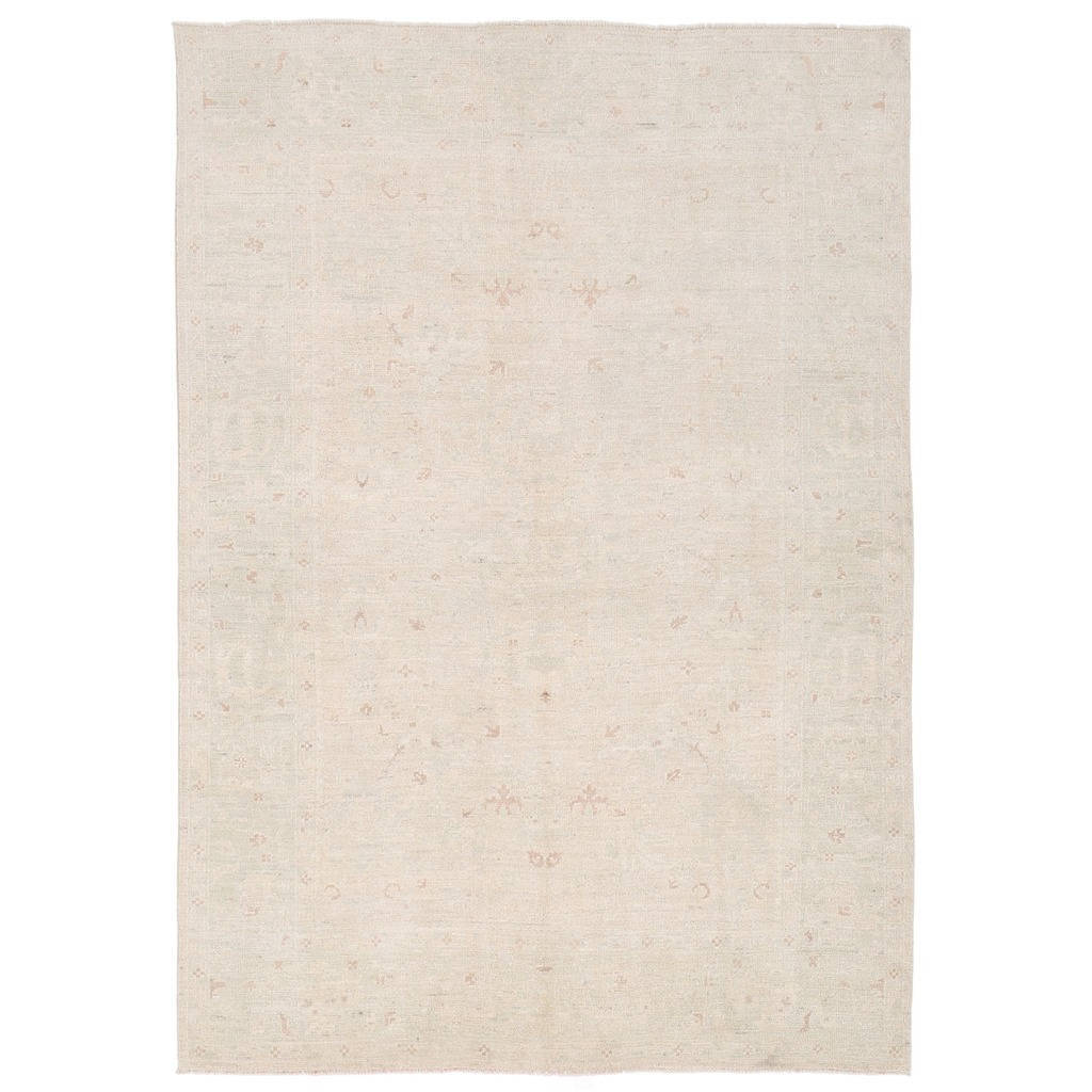 Handmade Herat Oriental Afghan Whitewashed Vegetable Dye Oushak Wool Rug Afghanistan 62 X 810