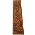 Handmade Herat Oriental Afghan Vegetable Dye Tribal Wool Mimana Kilim Runner Afghanistan 27 X 99