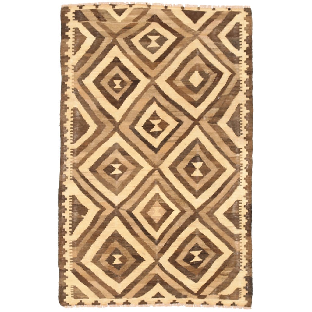 Handmade Herat Oriental Afghan Wool Mimana Kilim Afghanistan 31 X 411