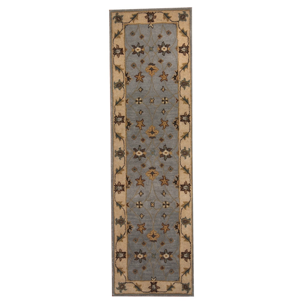 Handmade Herat Oriental Indo Mahal Wool Runner India 23 X 8