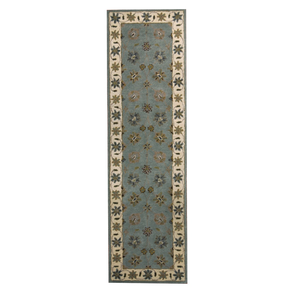 Handmade Herat Oriental Indo Mahal Wool Runner India 24 X 8