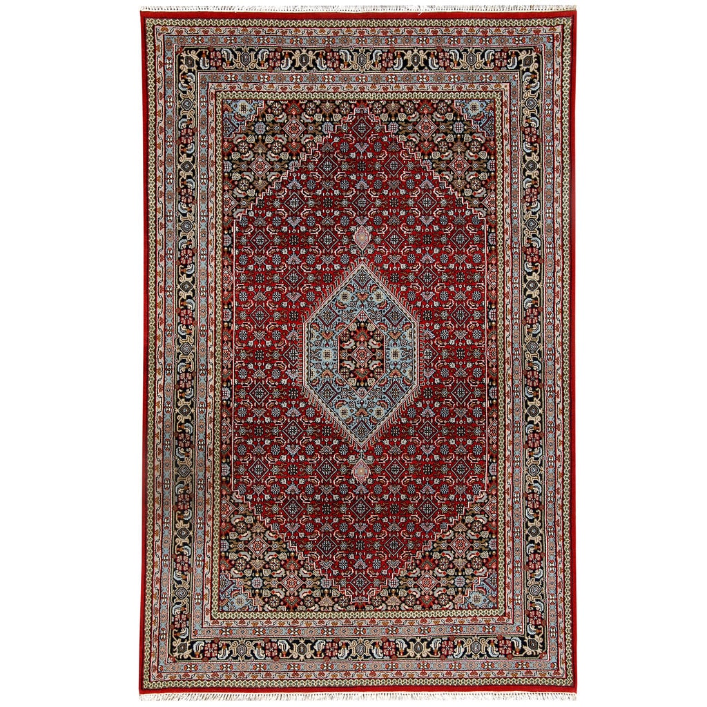 Handmade Herat Oriental Indo Bidjar Wool Rug India 83 X 116