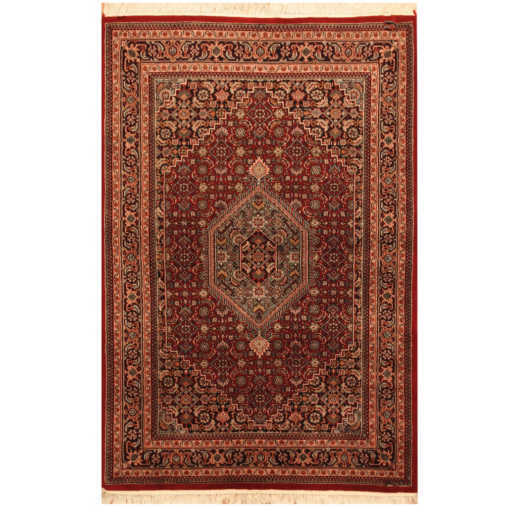 Handmade Herat Oriental Indo Bidjar Wool Rug India 41 X 6