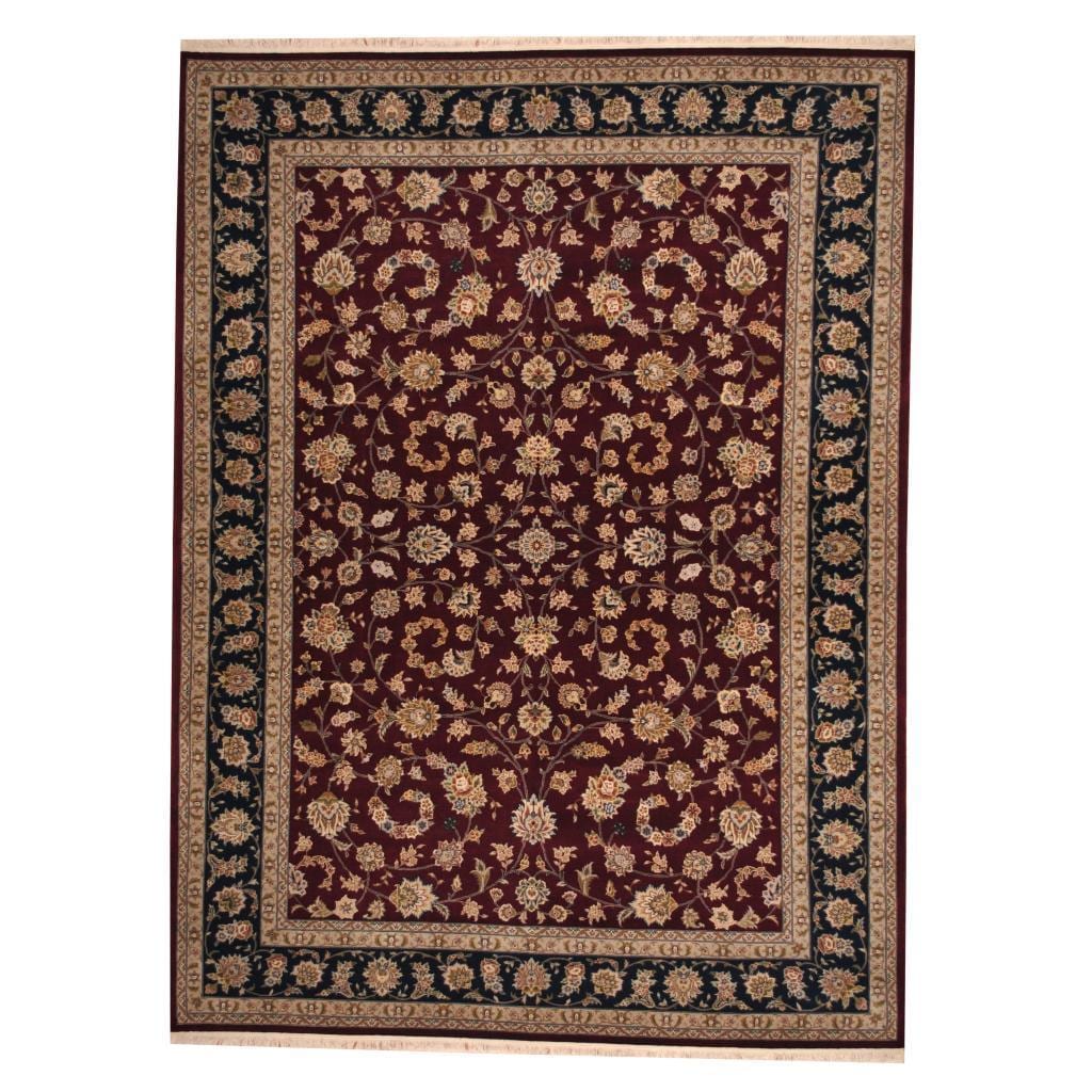 Handmade Herat Oriental Indo Tabriz Wool And Silk Rug India 810 X 12