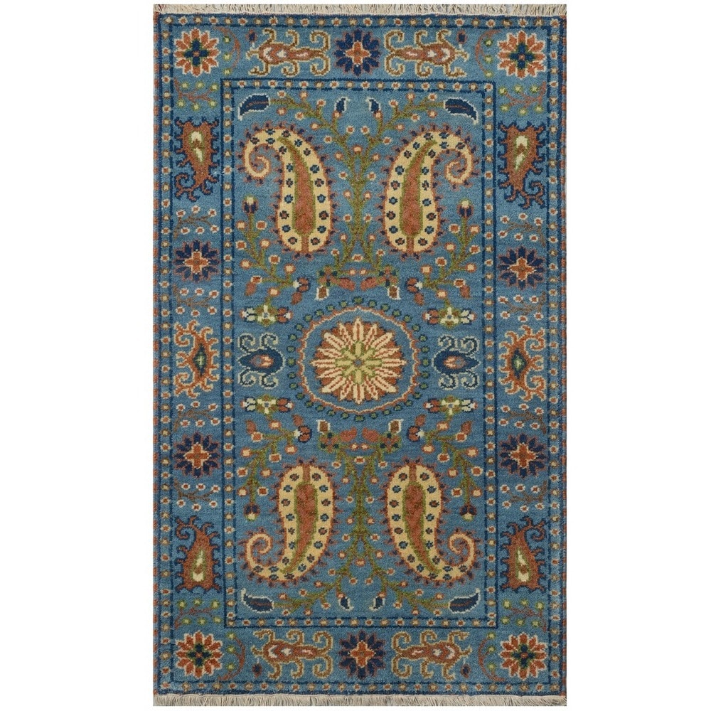 Handmade Herat Oriental Indo Tribal Kazak Wool Rug India 3 X 5