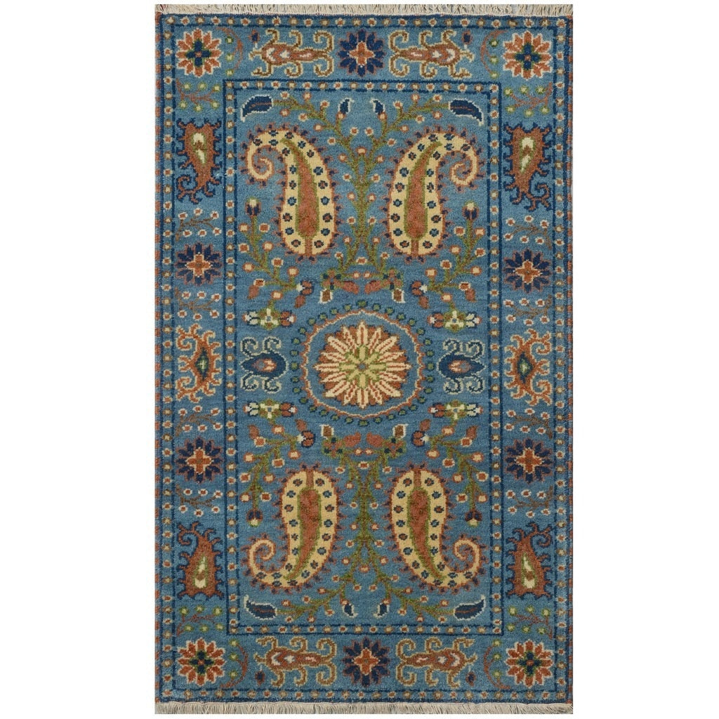 Handmade Herat Oriental Indo Tribal Kazak Wool Rug India 4 X 6