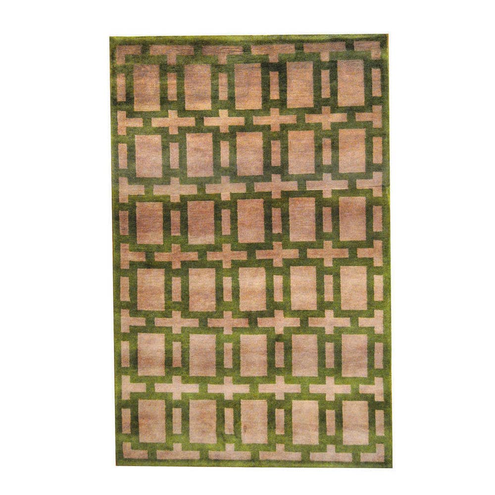 Handmade Herat Oriental Indo Tribal Tibetan Wool Rug India 51 X 8