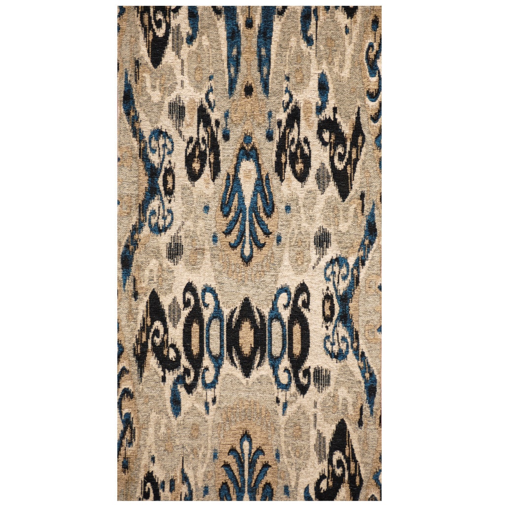 Herat Oriental Indo Hand Tufted Chenille Flatweave Ikat Rug 28 X 46 28 X 46
