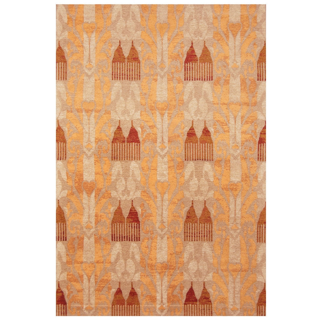 Handmade Herat Oriental Indo Chenille Flatweave Ikat Rug India 5 X 8