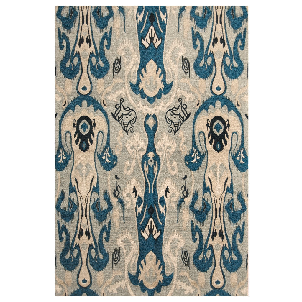 Handmade Herat Oriental Indo Chenille Flatweave Ikat Rug India 5 X 8