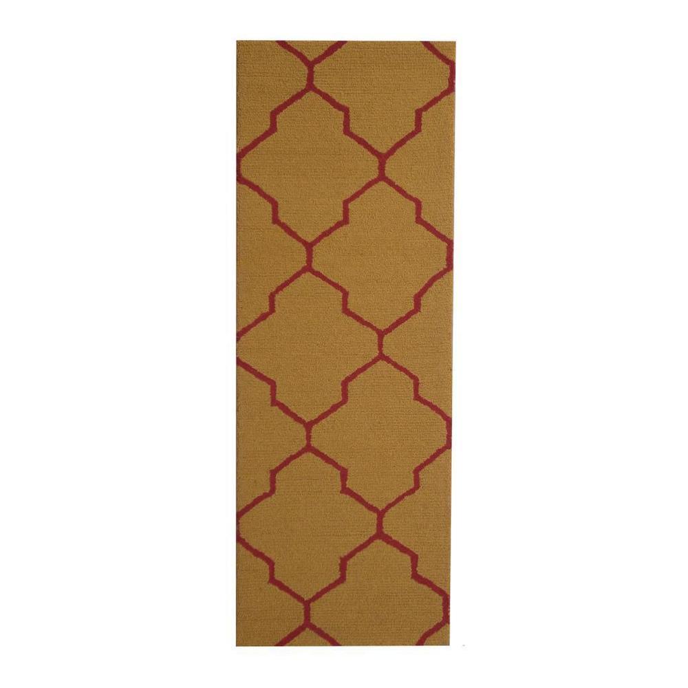 Handmade Herat Oriental Indo Contemporary Wool Rug India 26 X 7