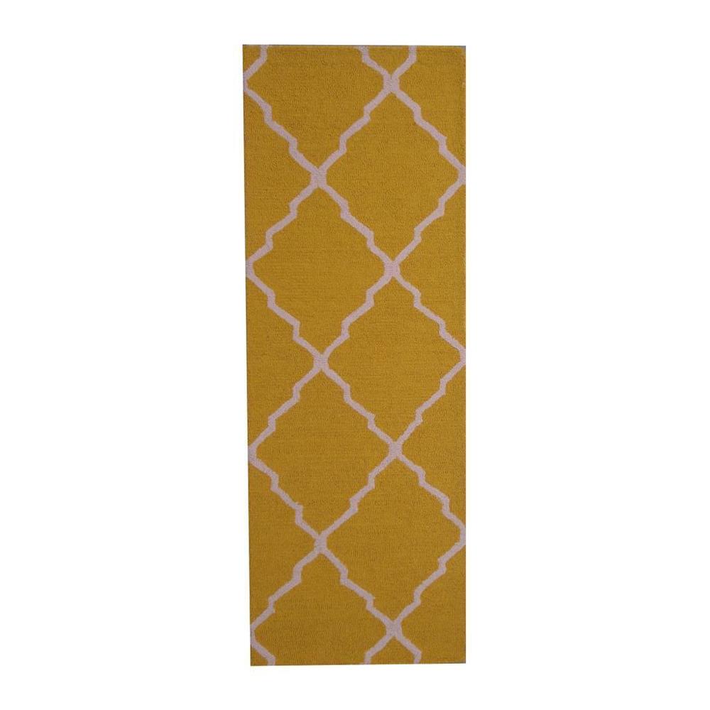 Handmade Herat Oriental Indo Contemporary Wool Rug India 26 X 7