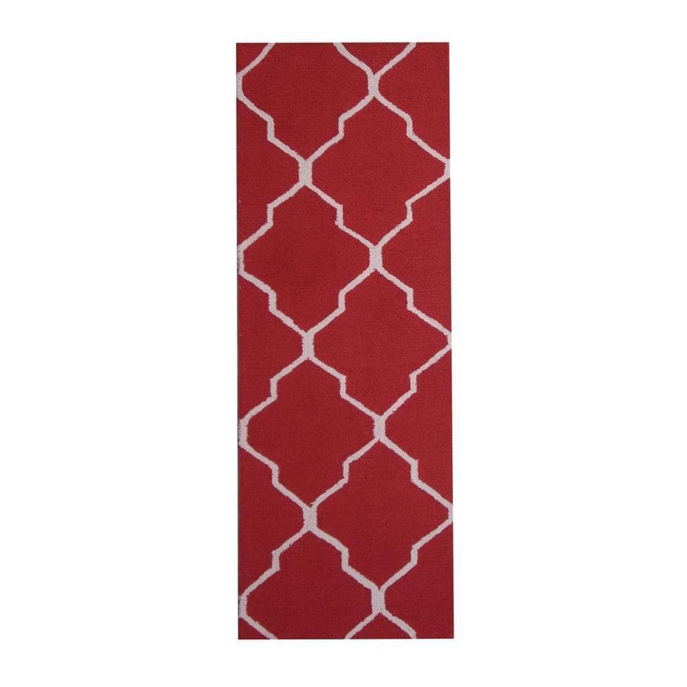 Handmade Herat Oriental Indo Contemporary Wool Runner India 26 X 7