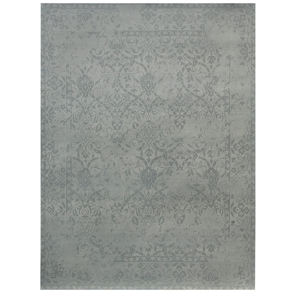 Handmade Herat Oriental Indo Printed Erased Khotan Wool Rug India 76 X 96