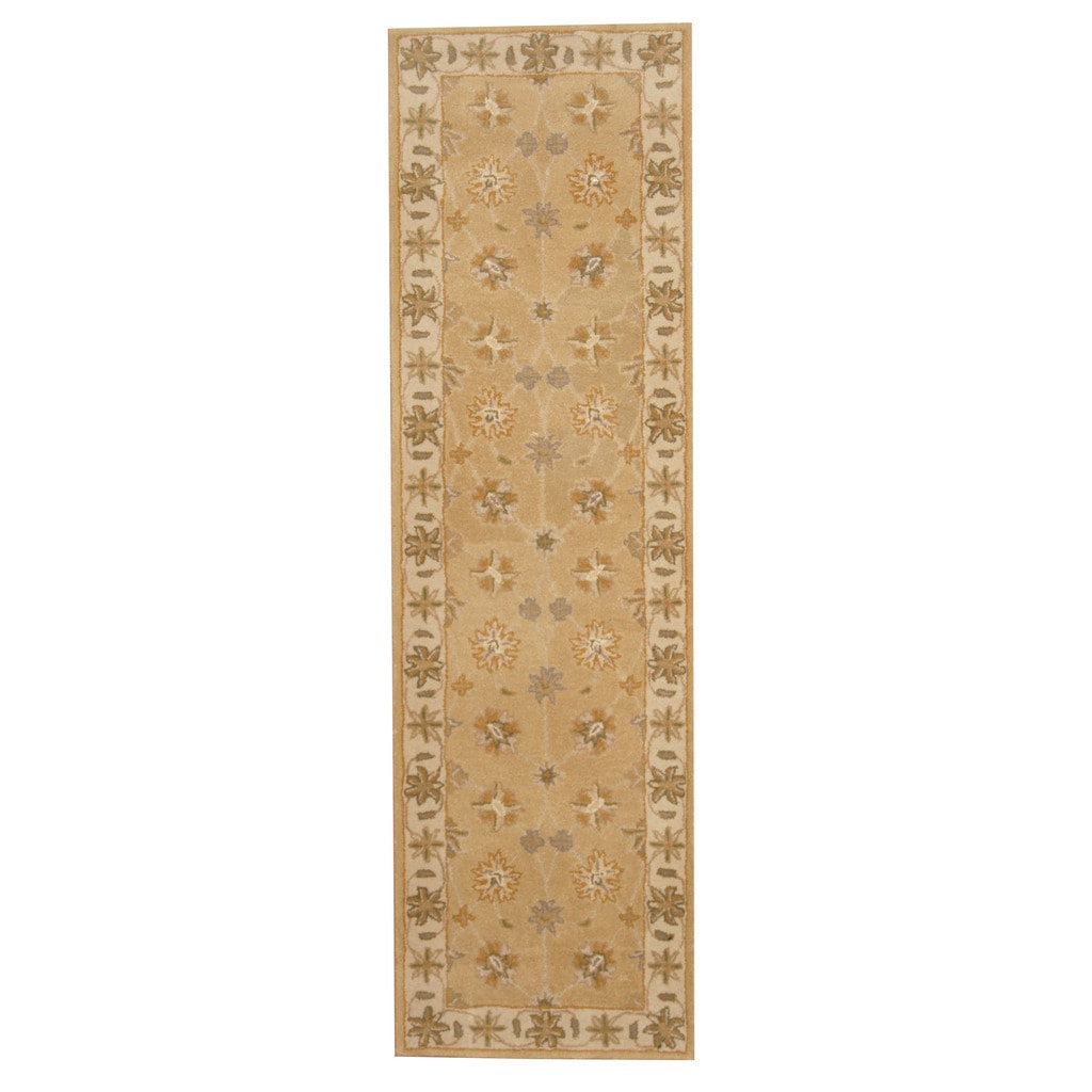 Handmade Herat Oriental Indo Mahal Wool Runner India 24 X 8