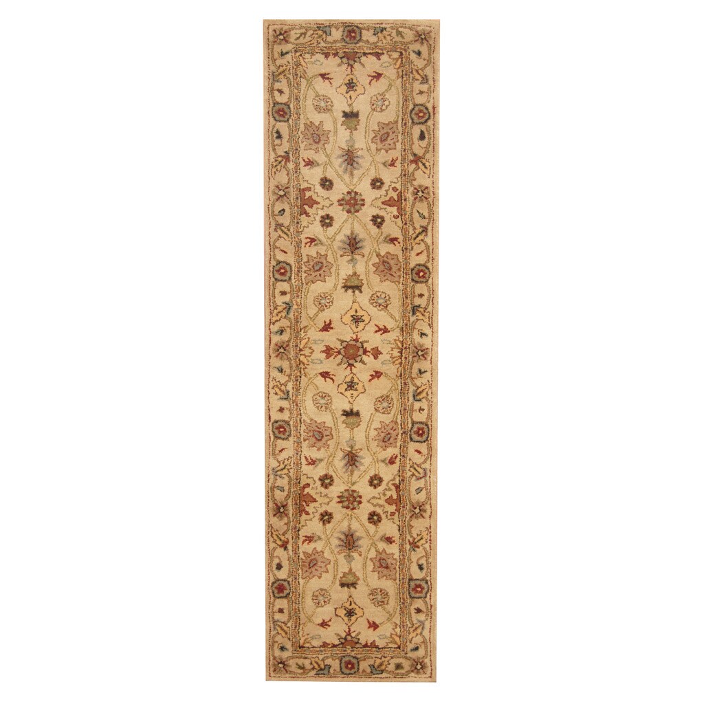 Handmade Herat Oriental Indo Mahal Wool Runner India 2 X 8