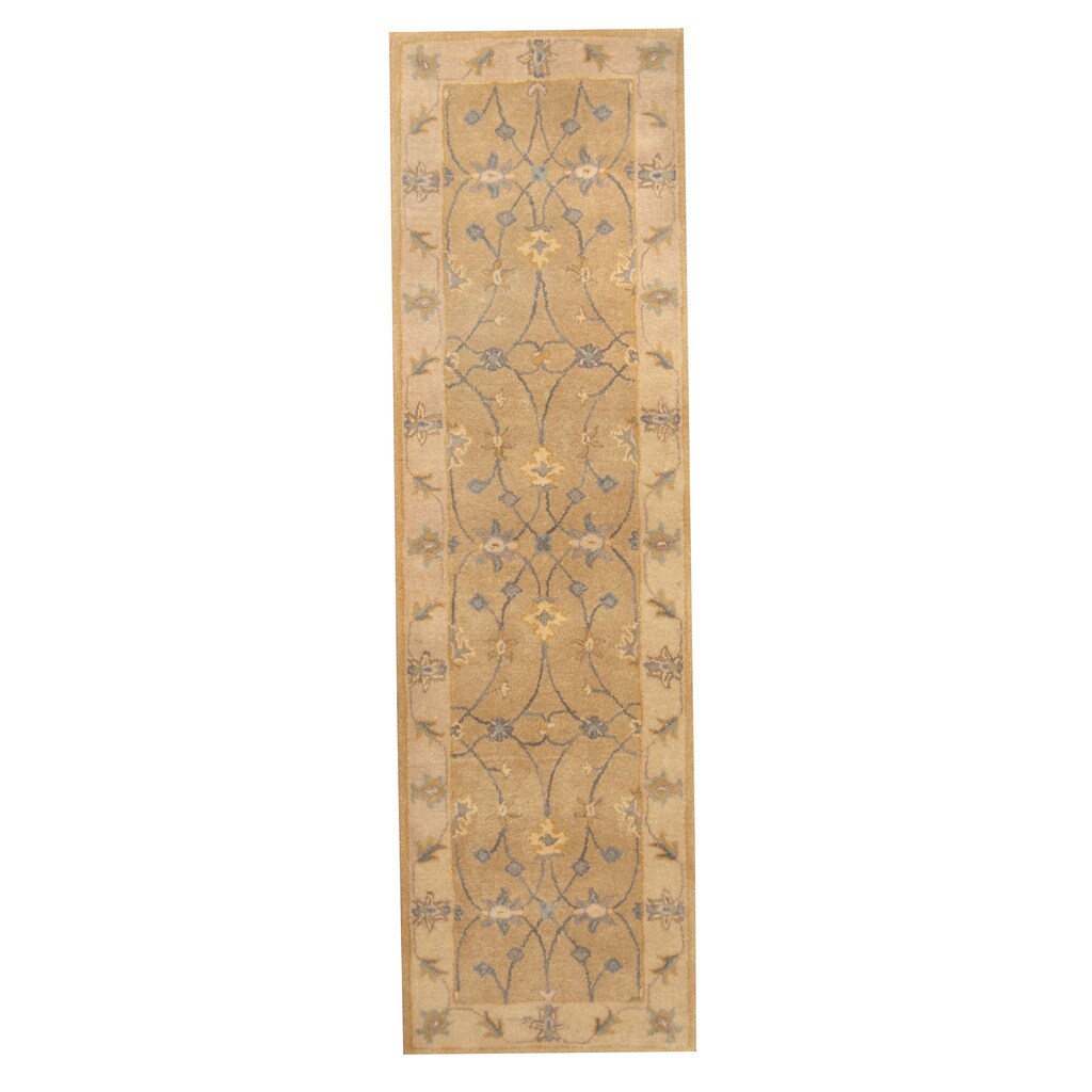 Handmade Herat Oriental Indo Mahal Wool Runner India 24 X 81