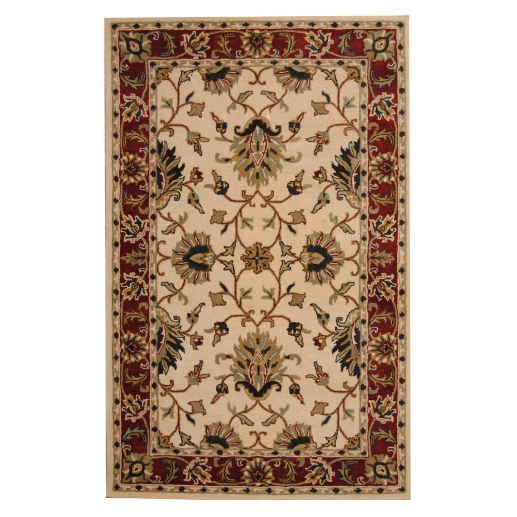 Handmade Herat Oriental Indo Persian Isfahan Design Wool Rug India 5 X 8