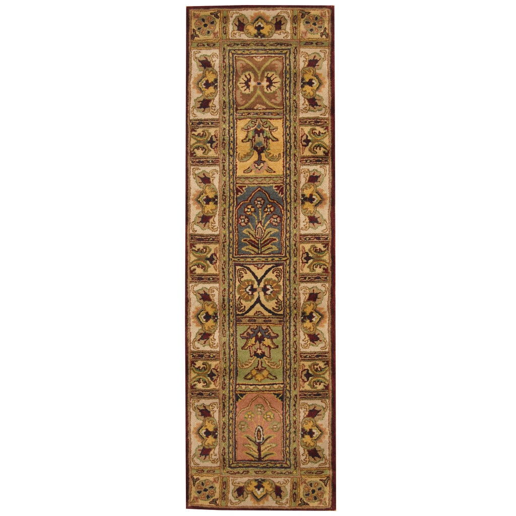 Handmade Herat Oriental Indo Tabriz Wool Runner India 26 X 8