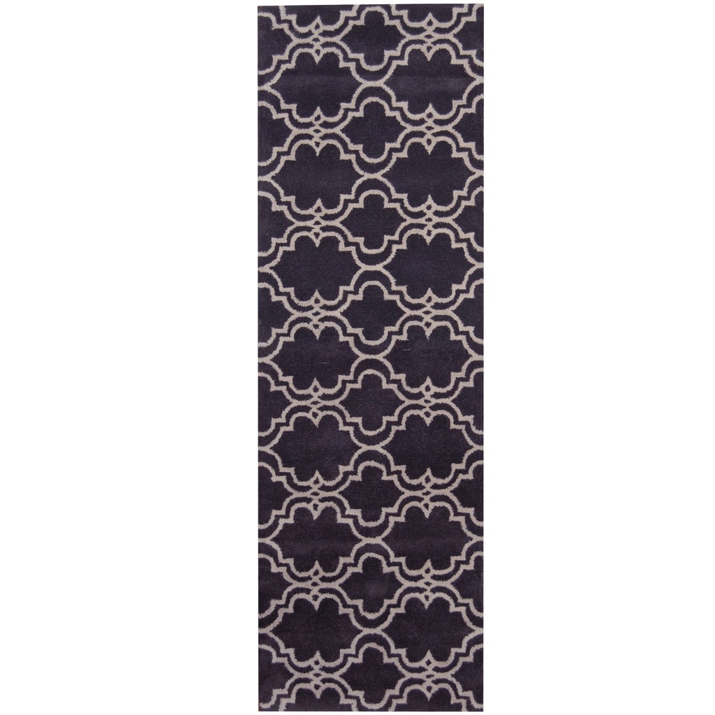 Handmade Herat Oriental Indo Tibetan Wool Runner India 26 X 8