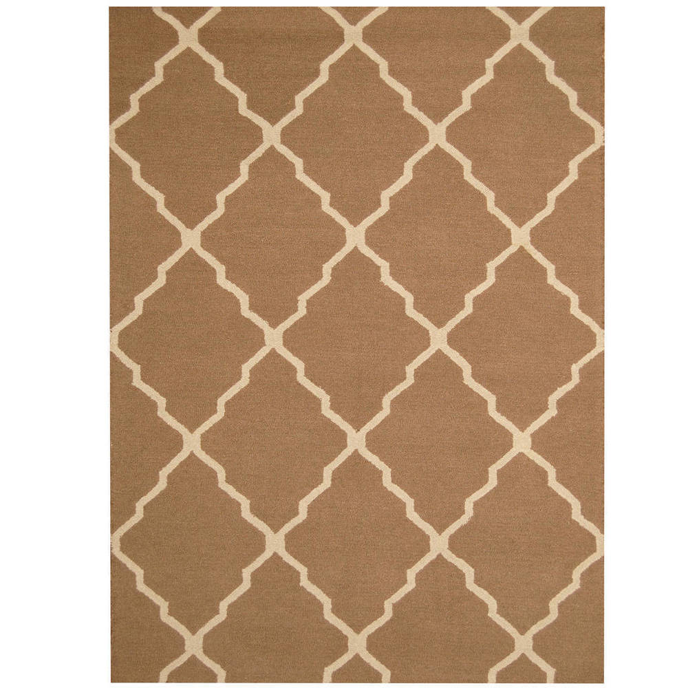 Handmade Herat Oriental Indo Trellis Wool Rug 5 X 7 India