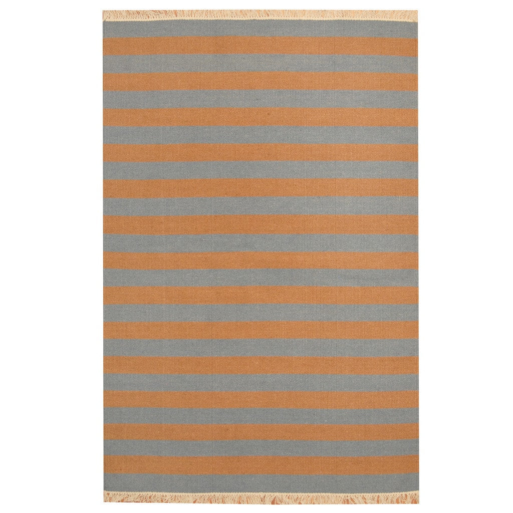 Handmade Herat Oriental Indo Striped Contemporary Wool Kilim India 46 X 68
