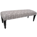 Handmade Herat Oriental Indo Cotton Upholstered Wooden Bench India 48 X 18 X 16