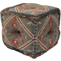 Herat Oriental Indo Handmade Wool Jute Pouf