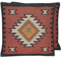 Herat Oriental Indo Handwoven Wool Jute Kilim Pillows Set Of Two