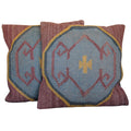 Handmade Herat Oriental Indo Kilim Throw Pillows Set Of Two