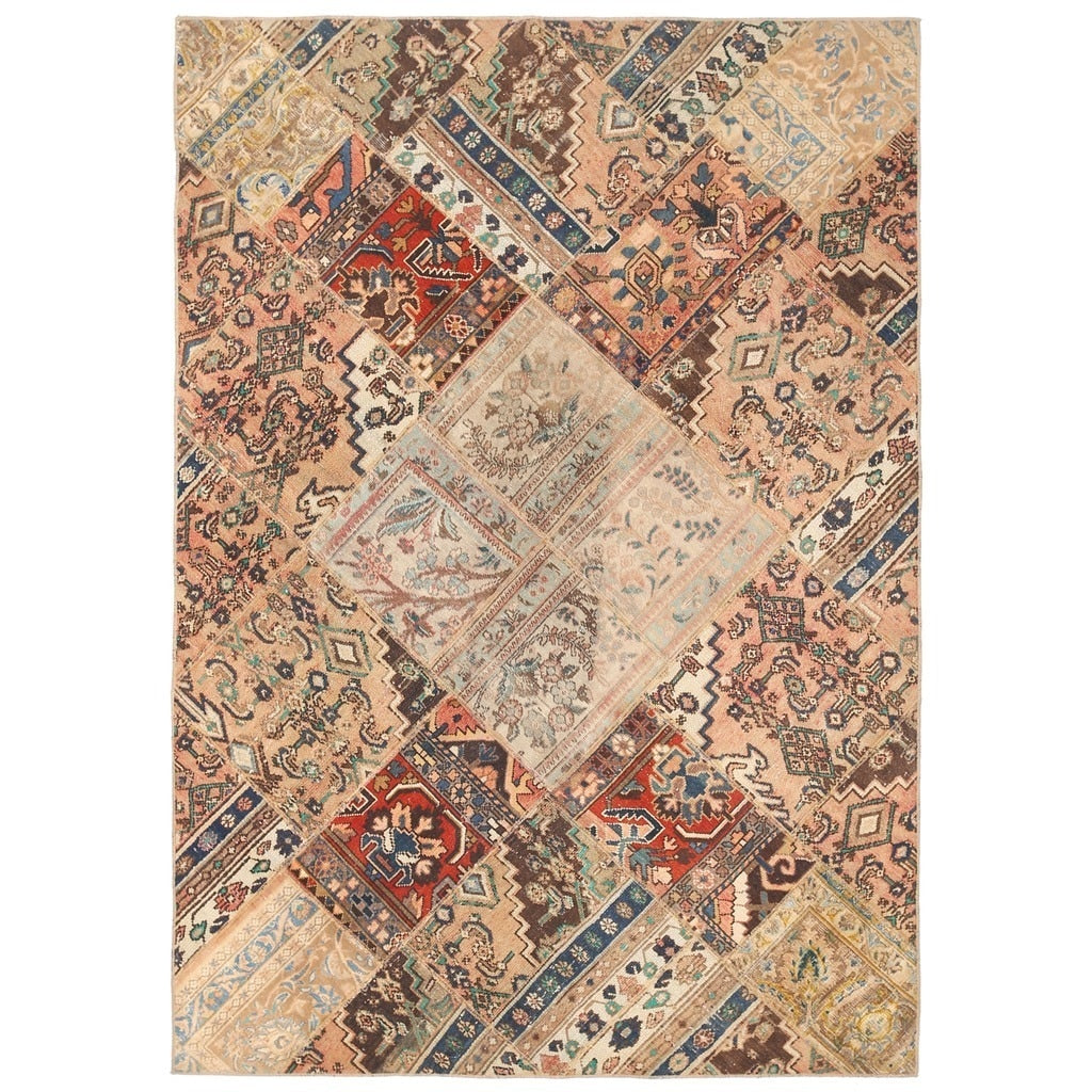 Handmade Herat Oriental Pak Persian Patchwork Wool Rug Pakistan 55 X 79