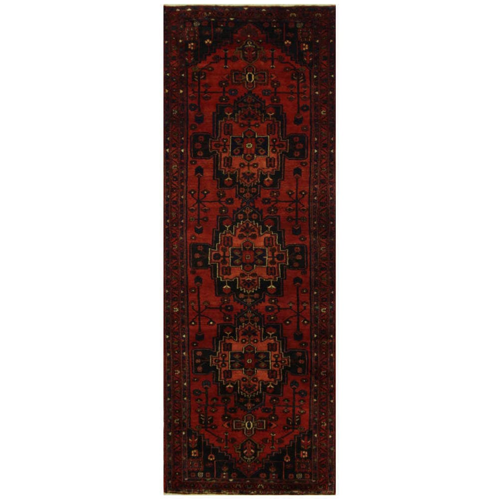 Handmade Herat Oriental Persian Hamadan Wool Runner Iran 36 X 105