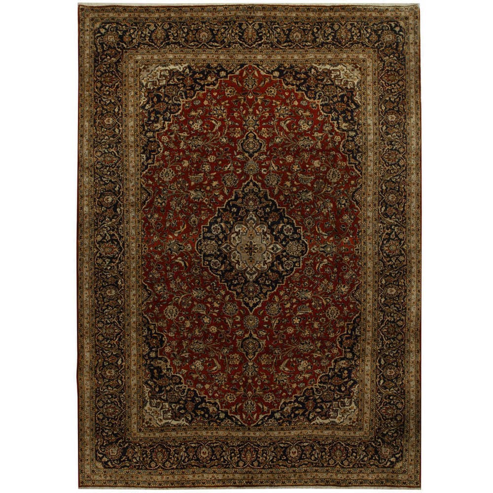 Handmade Herat Oriental Persian Kashan Wool Rug Iran 99 X 139