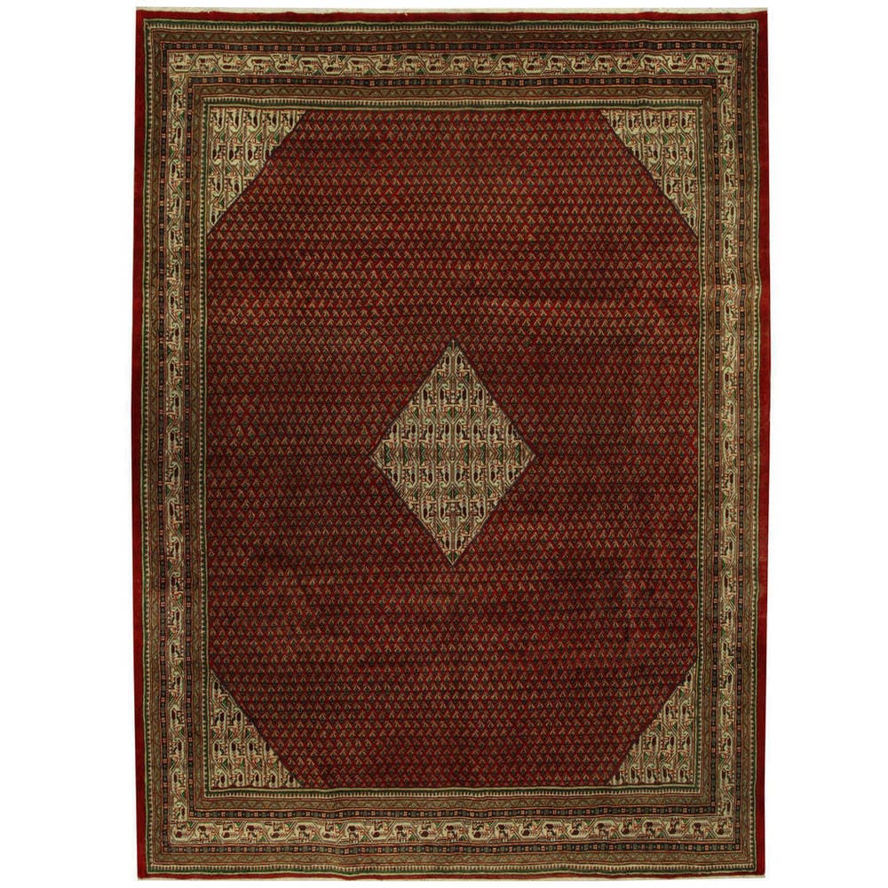 Handmade Herat Oriental Persian Mir Wool Rug Iran 95 X 129